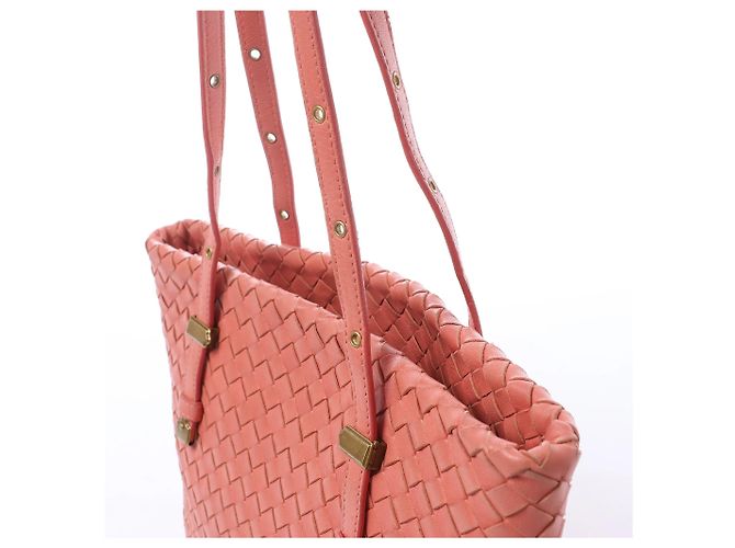 Borsa a tracolla Bottega Veneta in pelle Intrecciato Rosa - vista 3