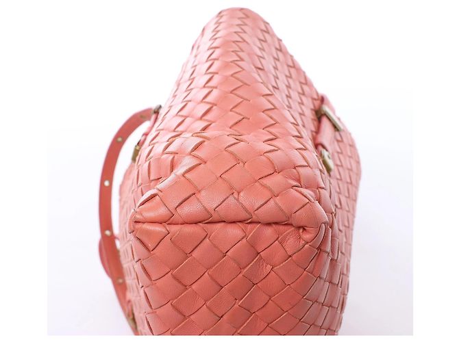 Borsa a tracolla Bottega Veneta in pelle Intrecciato Rosa - vista 8