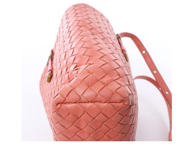 Borsa a tracolla Bottega Veneta in pelle Intrecciato Rosa - vista 9