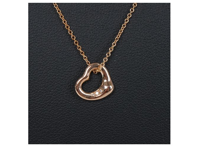 Tiffany & Co Collana Tiffany Open Heart Diamanti 750(YG) 3.0g Giallo - vista 7