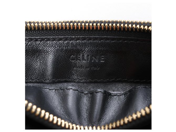 Céline Borsa a tracolla Celine Trio Small in pelle Nero - vista 12
