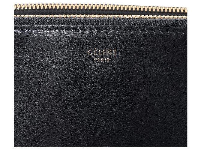 Céline Borsa a tracolla Celine Trio Small in pelle Nero - vista 15