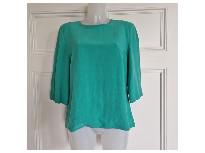 Dries Van Noten Top en mezcla de rayón verde - vista 2