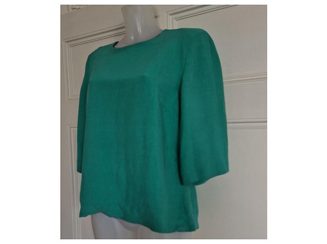 Dries Van Noten Top en mezcla de rayón verde - vista 3