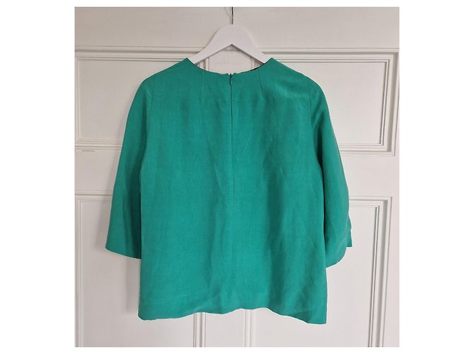 Dries Van Noten Top en mezcla de rayón verde - vista 4