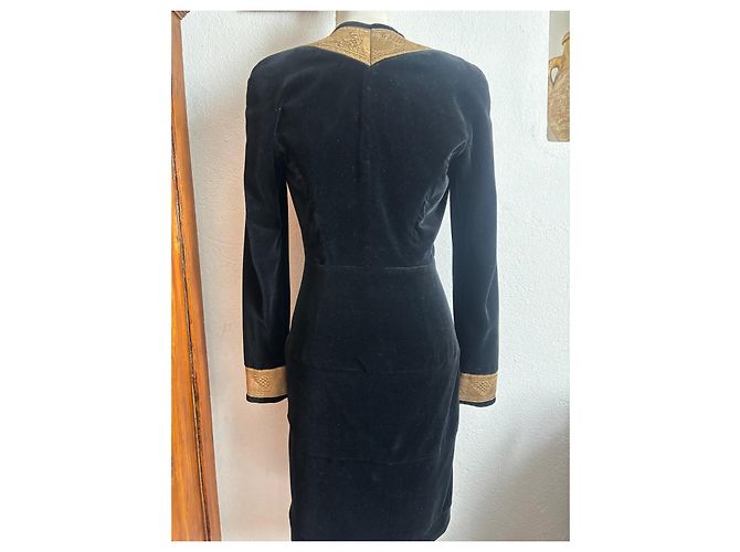 Vivienne Westwood London Schwarzes Samtkleid - Ansicht 2