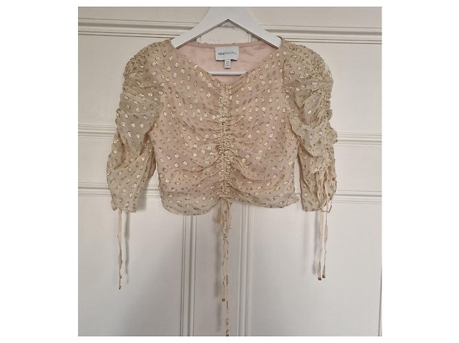 Autre Marque Alice McCall Top Like A Woman Beige Dorado - vista 3