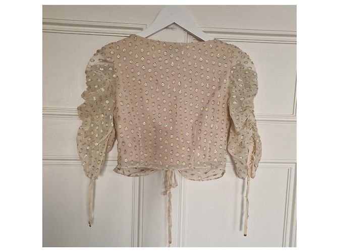 Autre Marque Alice McCall Top Like A Woman Beige Dorado - vista 4