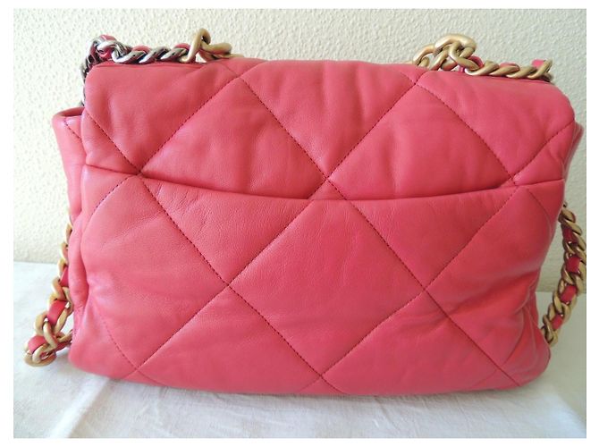 Borsa Chanel 19 Pelle Rosa Fucsia - vista 3