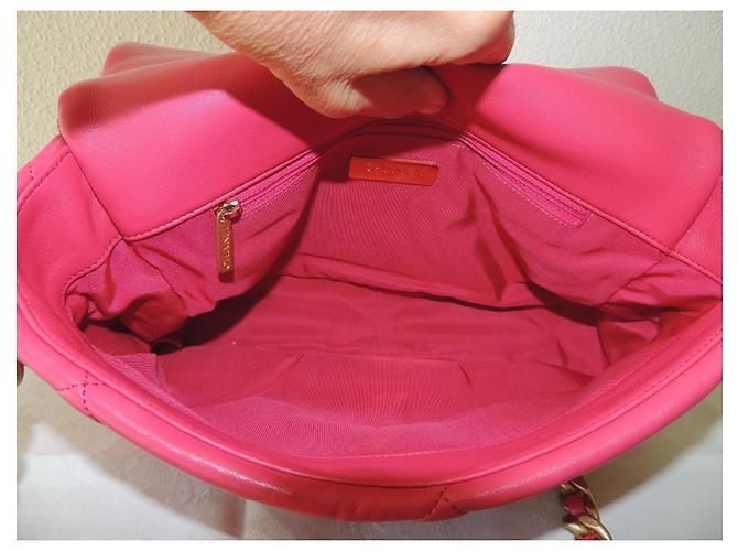 Borsa Chanel 19 Pelle Rosa Fucsia - vista 7