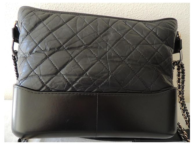 Borsa Chanel Gabrielle Hobo in Pelle Nera, Modello Medio Nero - vista 5