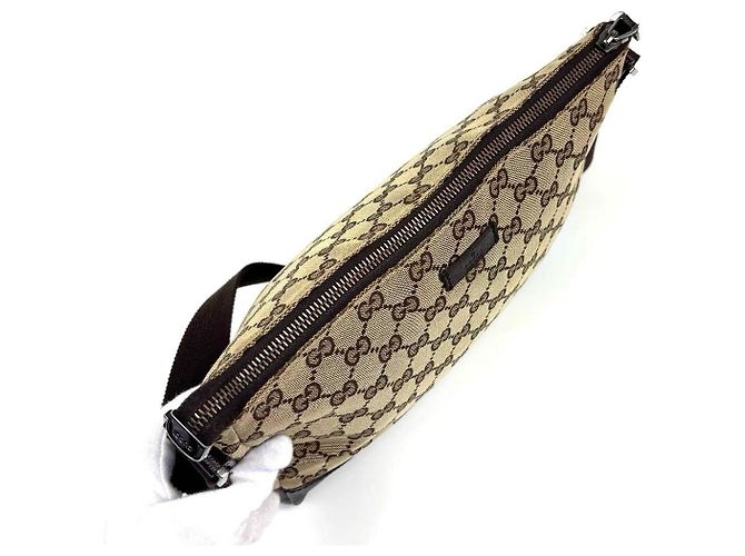 Borsa a tracolla Gucci GG Canvas e pelle nera Nero - vista 2