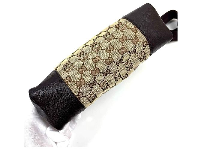 Borsa a tracolla Gucci GG Canvas e pelle nera Nero - vista 3