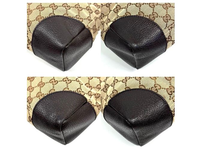Borsa a tracolla Gucci GG Canvas e pelle nera Nero - vista 5