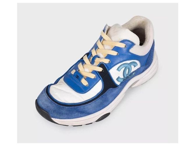 CHANEL Sneaker aus Wildleder und Textil mit CC-Logo Schwarz Weiß EU 38.5 Gebraucht - Ansicht 3
