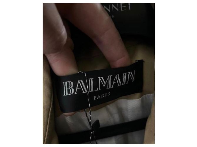 Gabardina Ajustada Balmain Negra Botones Dorados 38 De segunda mano - vista 6