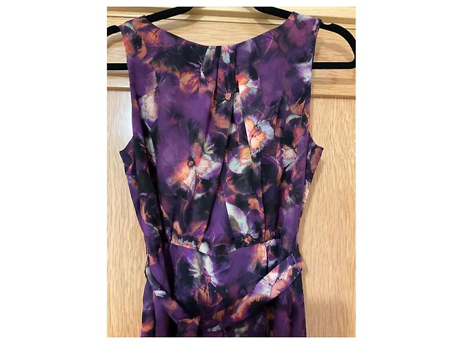 Autre Marque Kenneth Cole New York Midi-Kleid mit Blumenprint Mehrfarben Lila - Ansicht 2