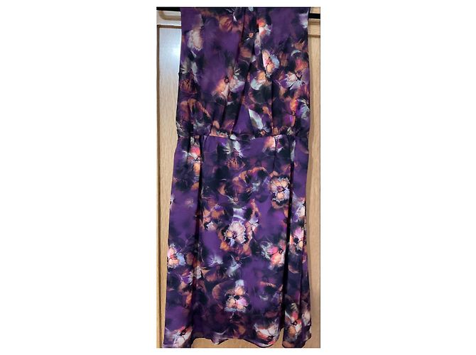 Autre Marque Kenneth Cole New York Midi-Kleid mit Blumenprint Mehrfarben Lila - Ansicht 3