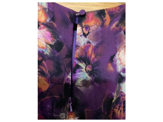 Autre Marque Kenneth Cole New York Midi-Kleid mit Blumenprint Mehrfarben Lila - Ansicht 5