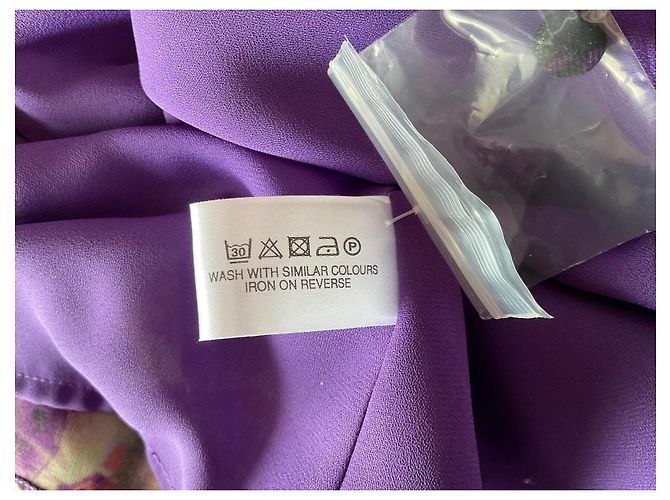 Autre Marque Kenneth Cole New York Midi-Kleid mit Blumenprint Mehrfarben Lila - Ansicht 9