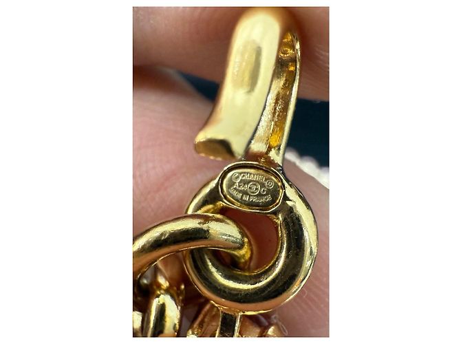 Cinto Colar Chanel Logo CC Cristais Arco-íris Multicor Dourado - vista 12