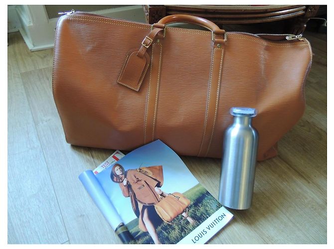 Louis Vuitton Keepall 55 Couro Epi Gold Caramelo - vista 2