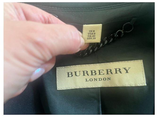 Burberry Blazer mit schwarzem Lederbesatz - Ansicht 4