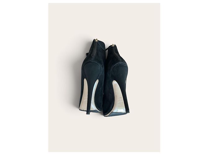Stivaletti Valentino Garavani Rockstud in camoscio nero - vista 13
