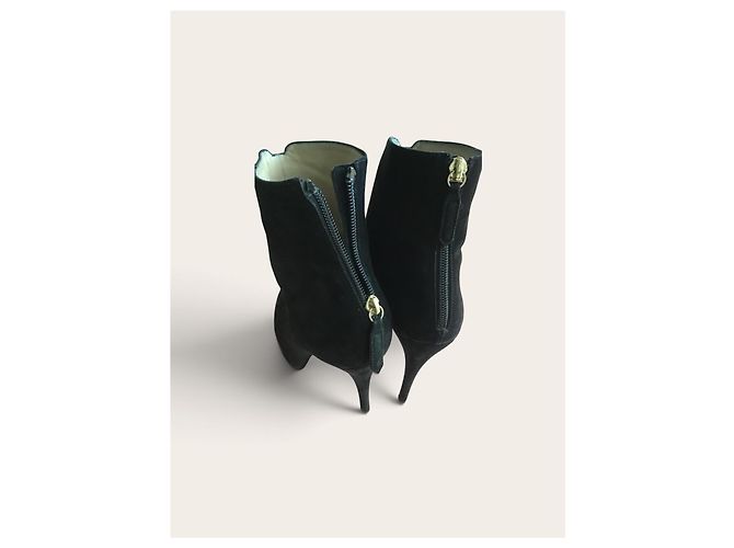 Stivaletti Valentino Garavani Rockstud in camoscio nero - vista 6