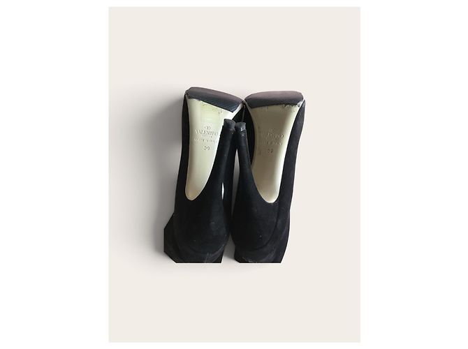 Stivaletti Valentino Garavani Rockstud in camoscio nero - vista 8
