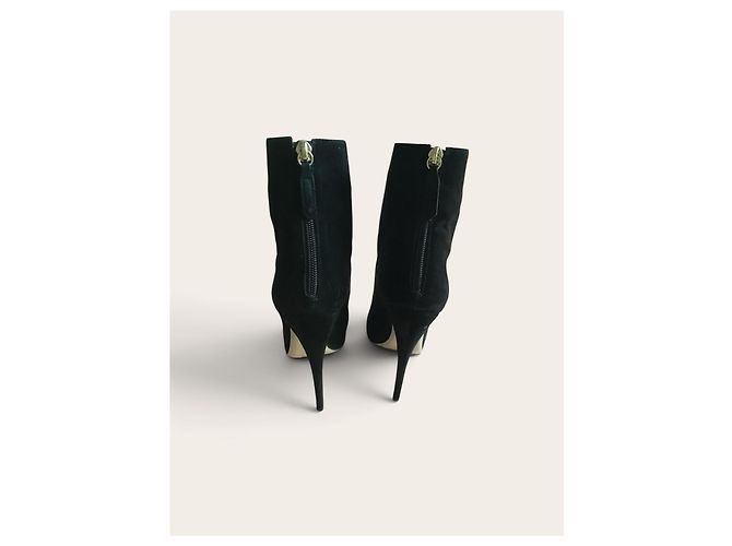 Stivaletti Valentino Garavani Rockstud in camoscio nero - vista 9