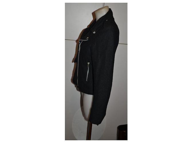 Golden Goose Bikerjacke aus schwarzer Wolle - Ansicht 4