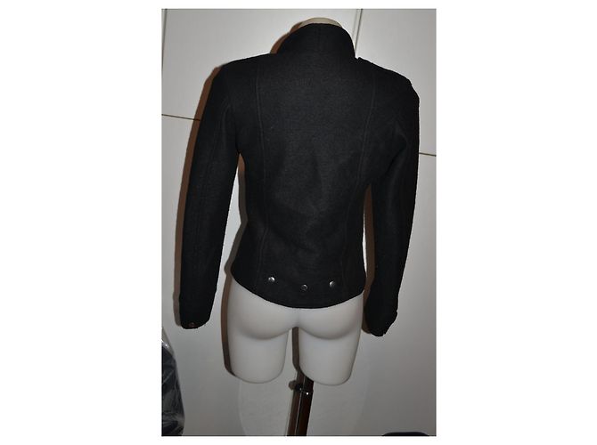 Golden Goose Bikerjacke aus schwarzer Wolle - Ansicht 5