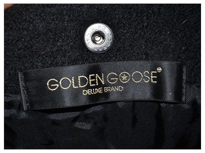 Golden Goose Bikerjacke aus schwarzer Wolle - Ansicht 6