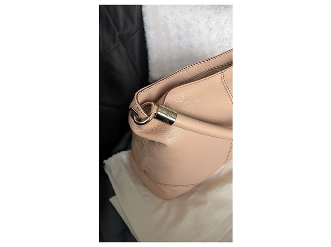 Borsa Lancel French Flair in pelle rosa cipria - vista 4