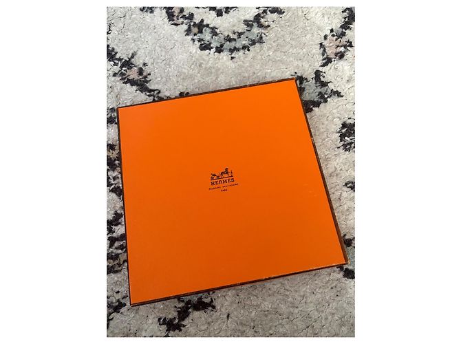 Hermès Kuggor Tree Seidentuch Braun Weiß Blau Golden Grün - Ansicht 12