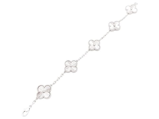 Bracciale Van Cleef & Arpels, "Alhambra", oro bianco guilloché. - vista 2