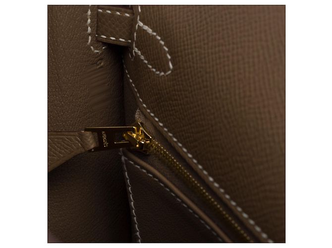 Hermès Borsa HERMES Kelly 25 in Pelle Étoupe - 103939 Taupe - vista 7