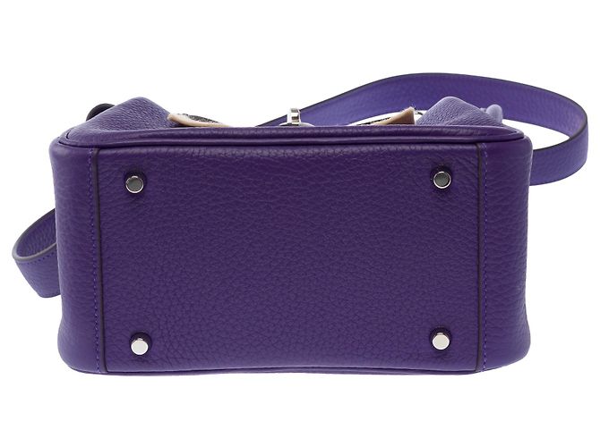 Hermès Borsa HERMES Lindy in Pelle Violetto - 103922 Porpora - vista 11