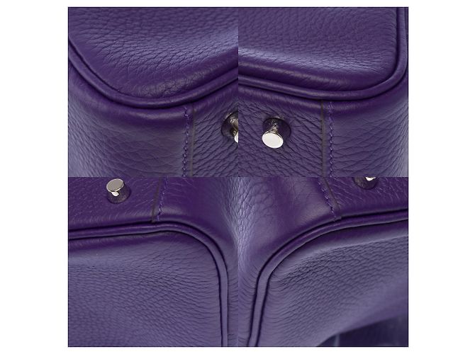 Hermès Borsa HERMES Lindy in Pelle Violetto - 103922 Porpora - vista 12
