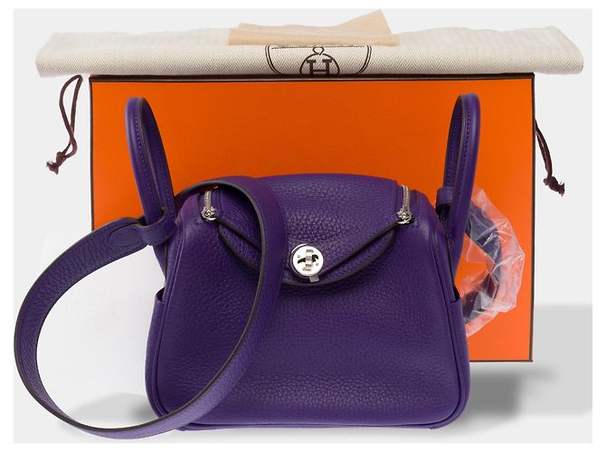 Hermès Borsa HERMES Lindy in Pelle Violetto - 103922 Porpora - vista 2