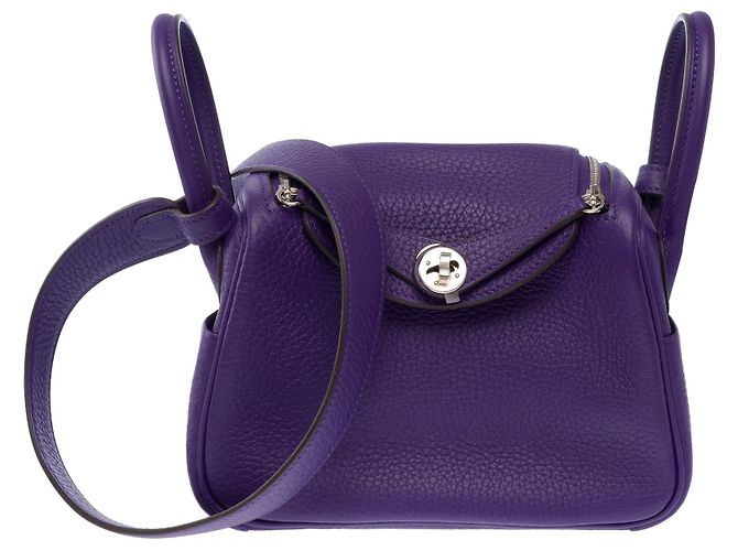 Hermès Borsa HERMES Lindy in Pelle Violetto - 103922 Porpora - vista 3