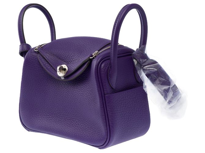 Hermès Borsa HERMES Lindy in Pelle Violetto - 103922 Porpora - vista 5