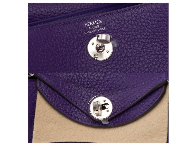 Hermès Borsa HERMES Lindy in Pelle Violetto - 103922 Porpora - vista 7