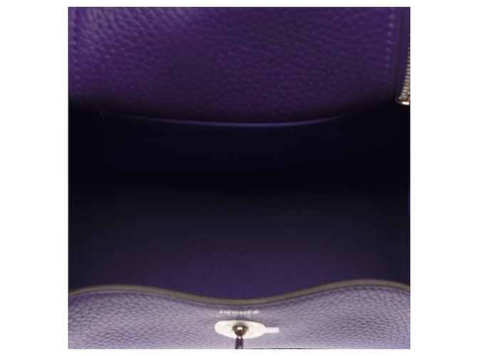 Hermès Borsa HERMES Lindy in Pelle Violetto - 103922 Porpora - vista 9