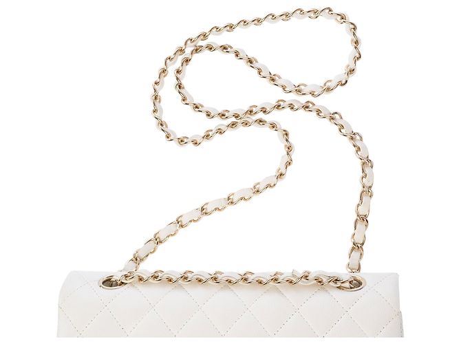 Borsa CHANEL Timeless/Classique in Pelle Bianca - 103935 Bianco - vista 10