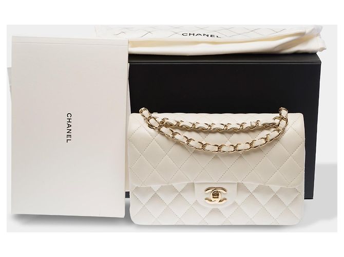 Borsa CHANEL Timeless/Classique in Pelle Bianca - 103935 Bianco - vista 2