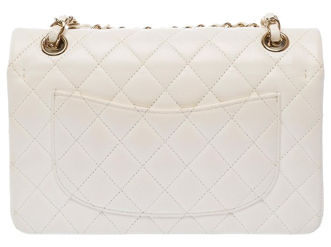 Borsa CHANEL Timeless/Classique in Pelle Bianca - 103935 Bianco - vista 4