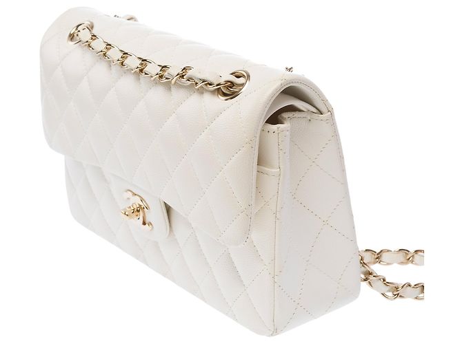Borsa CHANEL Timeless/Classique in Pelle Bianca - 103935 Bianco - vista 5