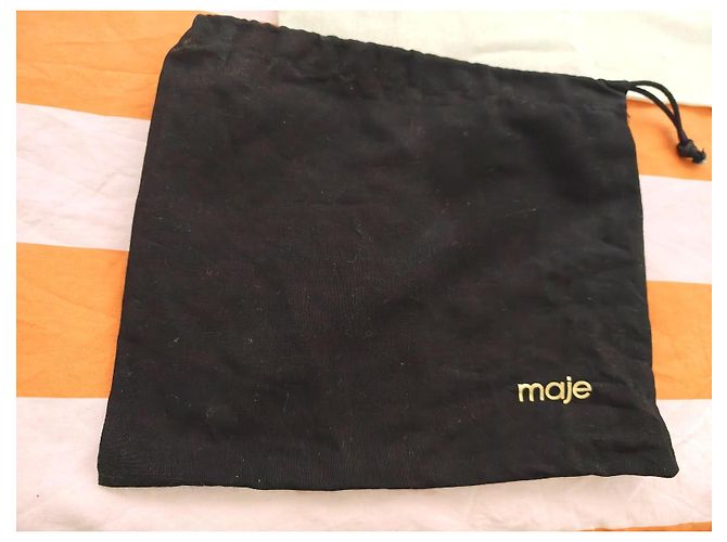Maje Bolso bandolera de ante con flecos Castaño - vista 7